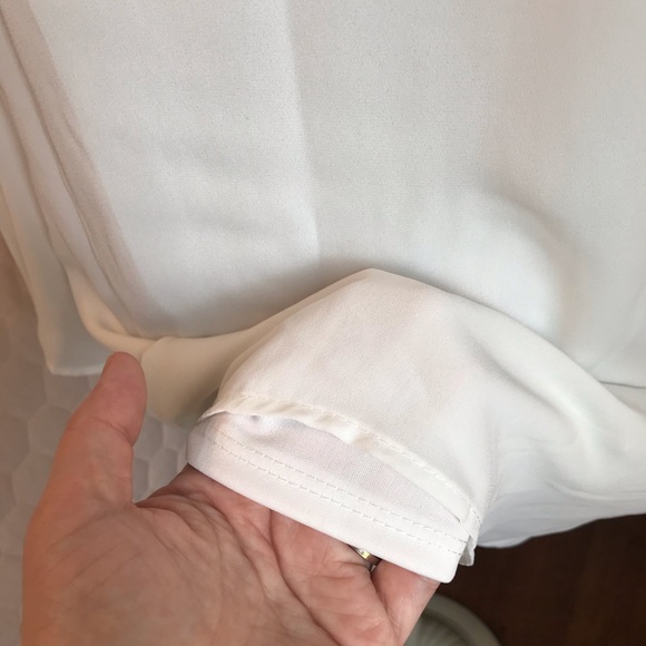 Lulus ⚜️ White Draping Bell Sleeve Tunic/Dress - Picture 5 of 6